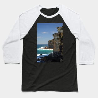 Pacific Ocean Cliffs At Providential Point Lookout NSW Baseball T-Shirt